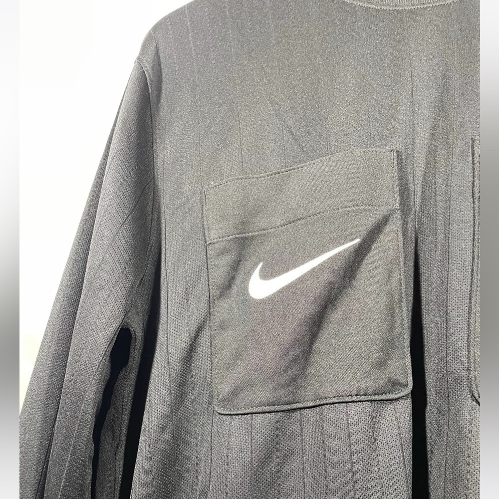 Nike Dri-Fit Mens Referee 2 Jersey Long Sleeve Black Sports Shirt Active Large - Picture 10 of 11